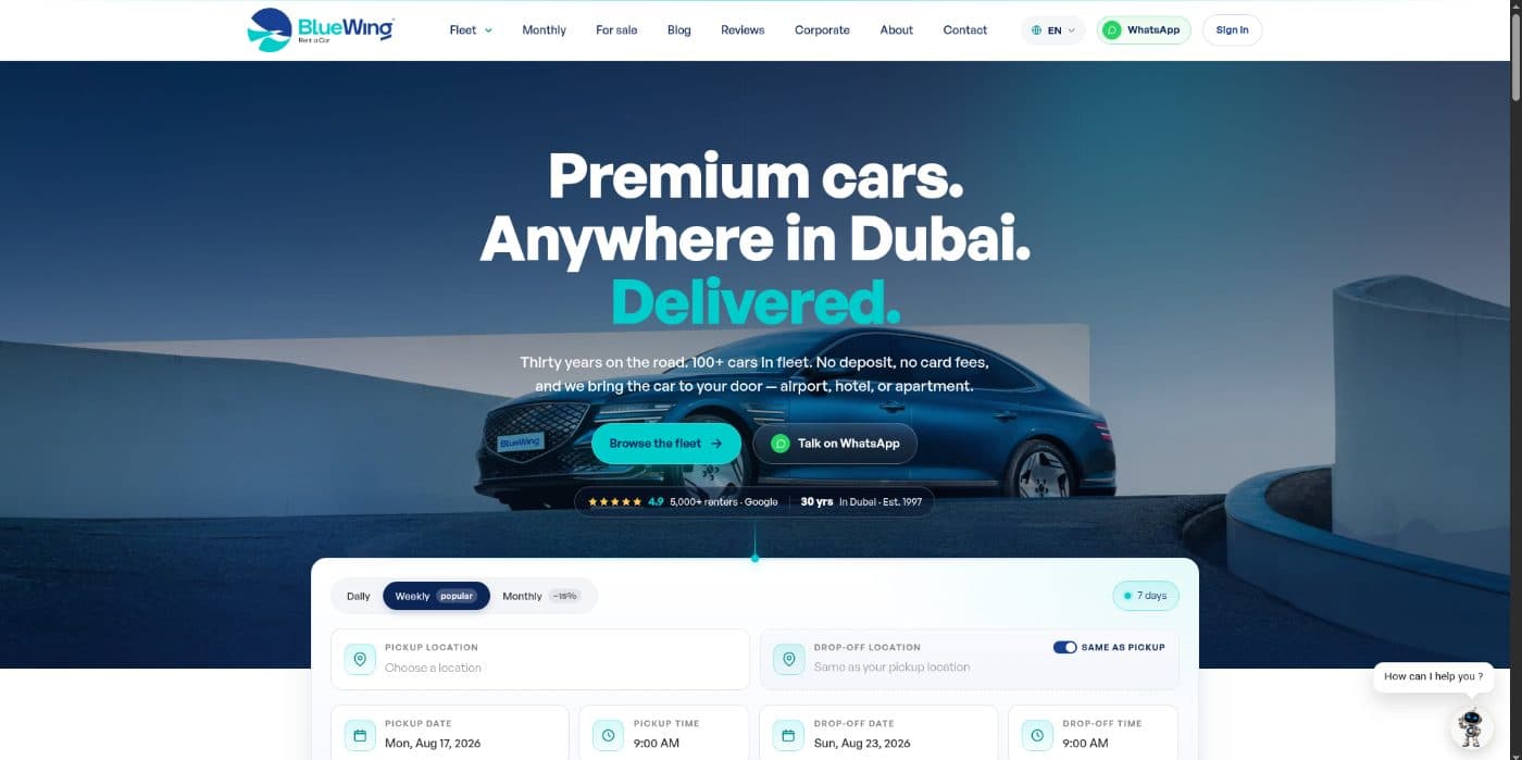 BlueWing Rent a Car